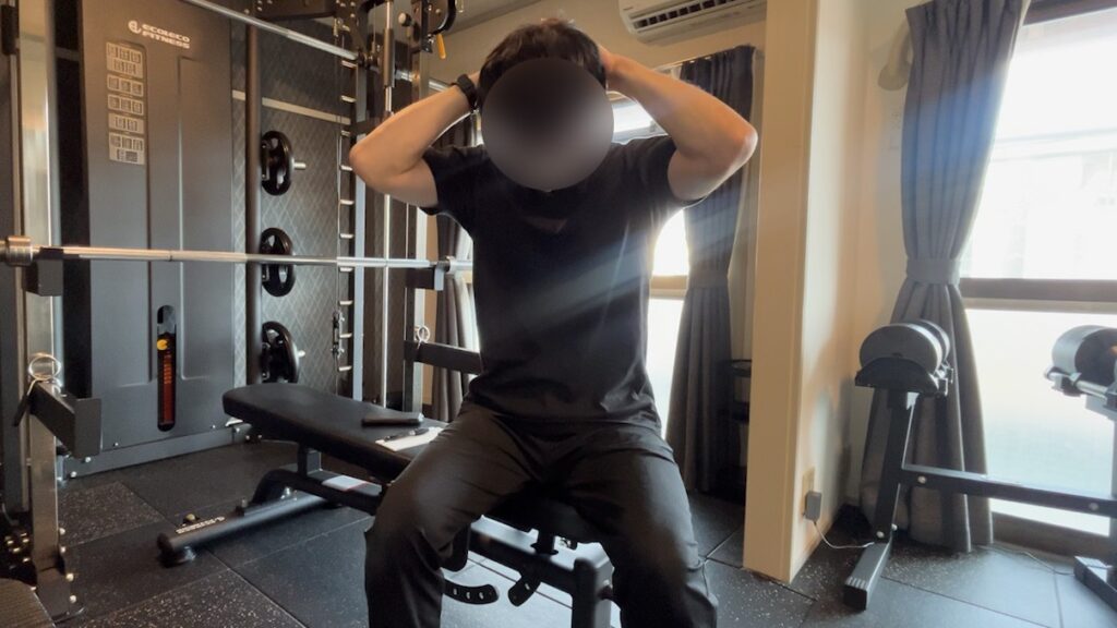 首の前後ストレッチ