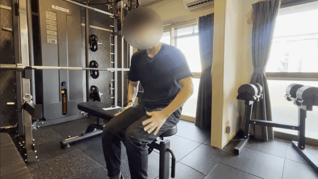 腿外ストレッチ