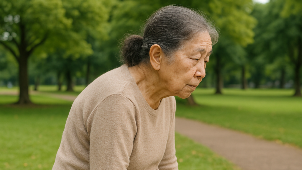 シニア　猫背　悪影響